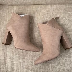 Qupid Taupe Suede Signal Ankle Boot